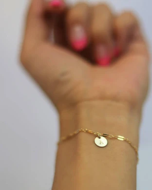 Initial Bracelet with Shiny Chain - Image 4