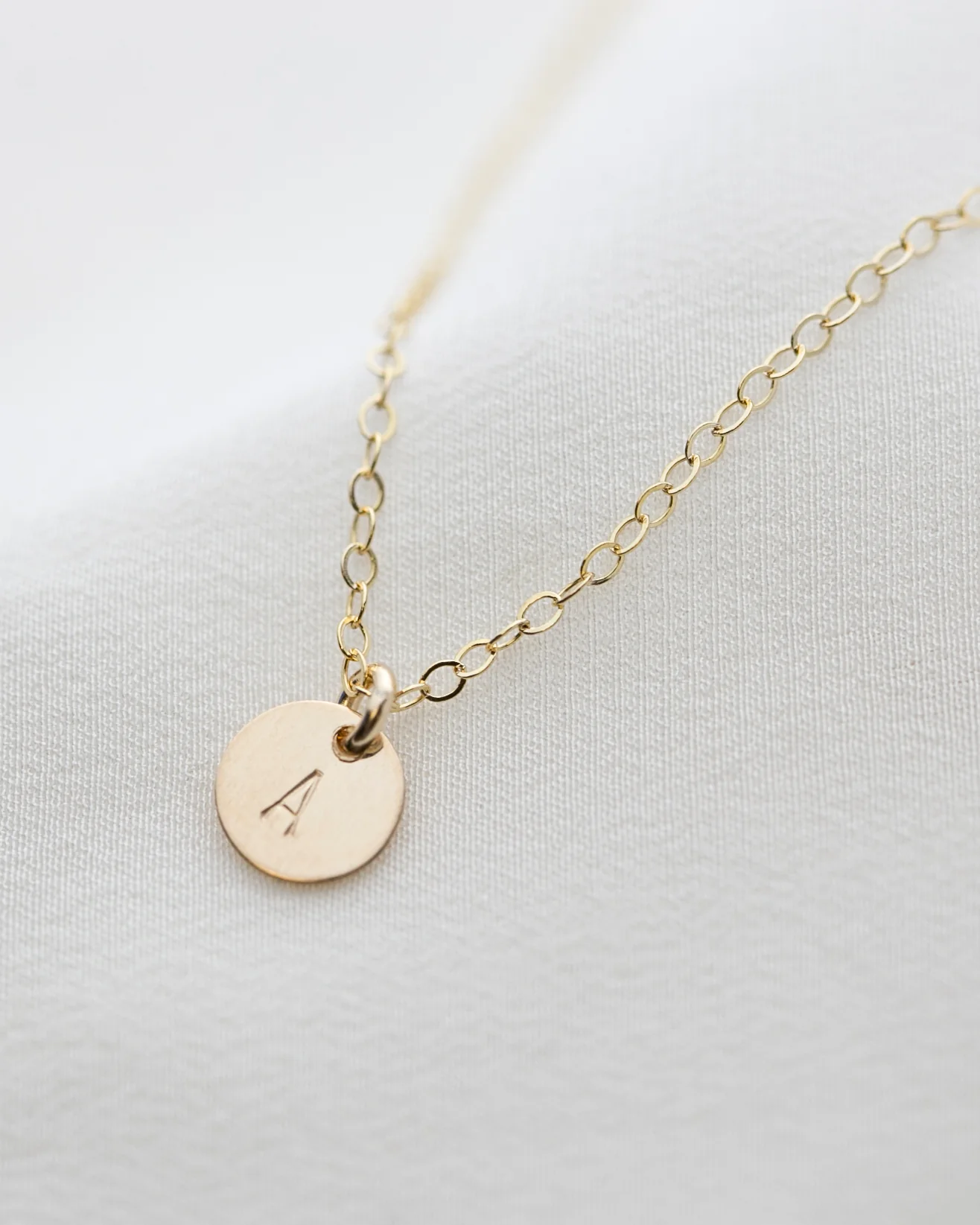Initial Disc Necklace - Image 4