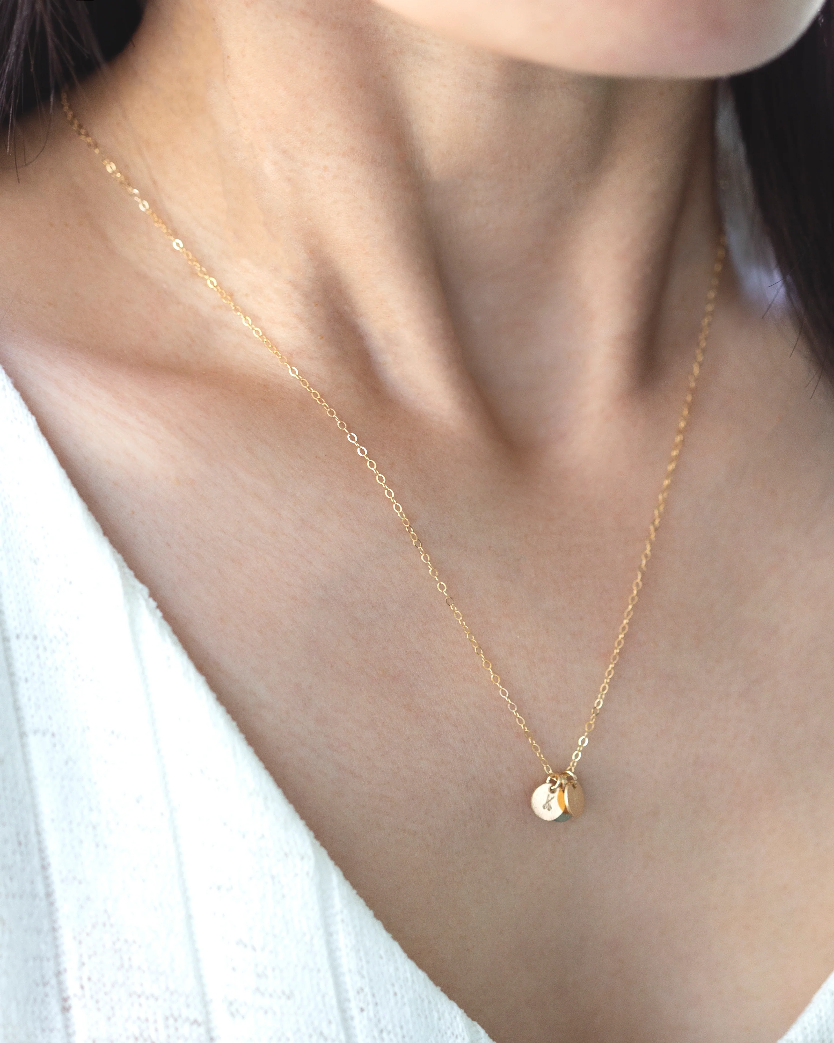 Initial Disc Necklace - Image 7