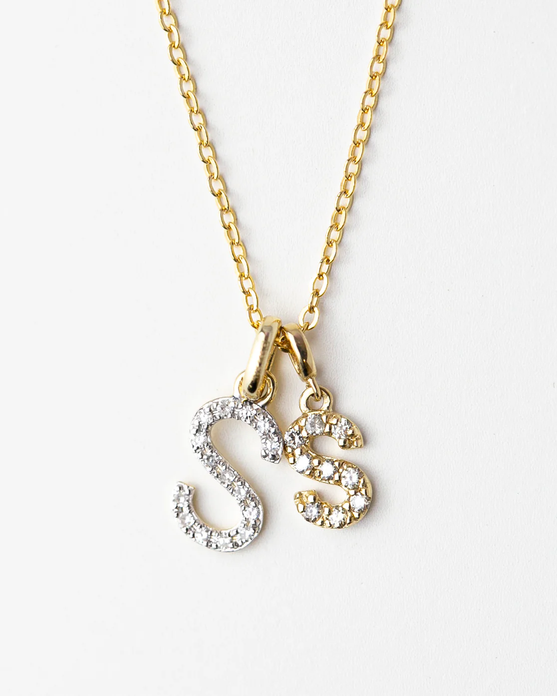 Mini Diamond Initial Necklace - Image 8