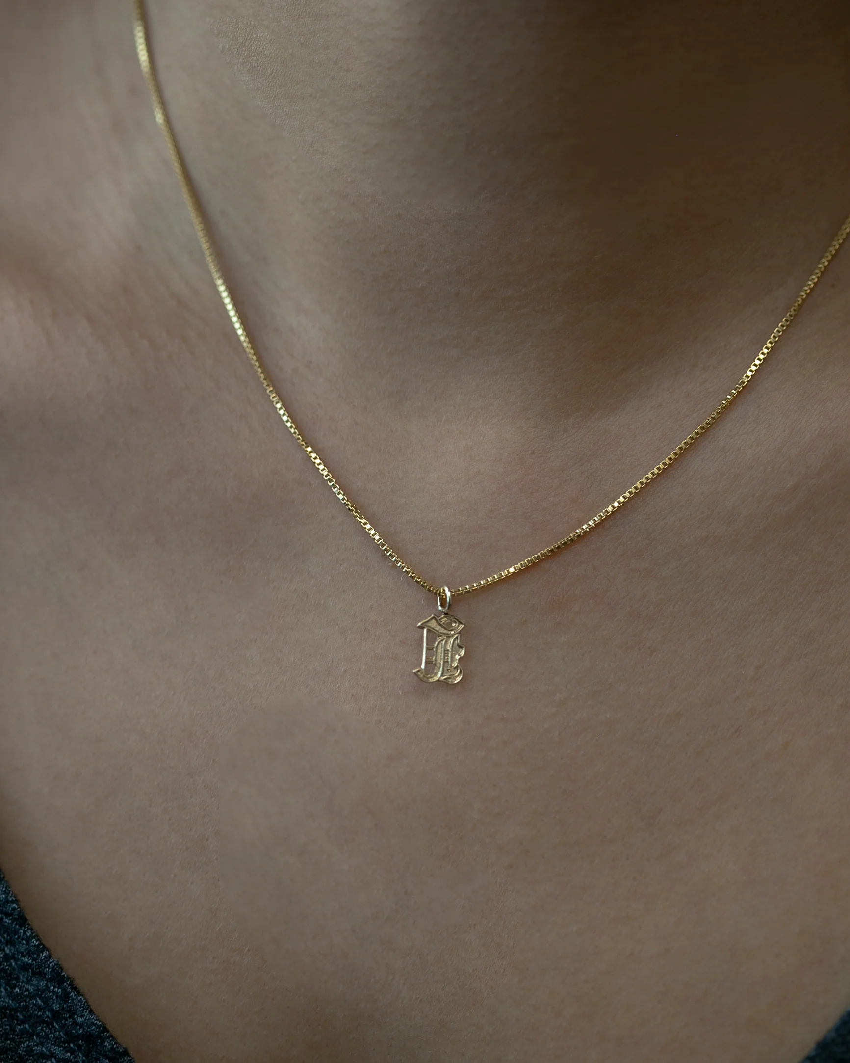 Old English Initial Necklace - Image 5