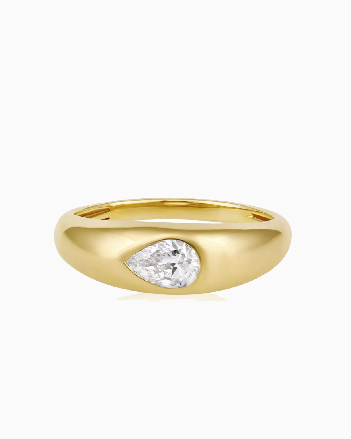 Pear Diamond Sideways Dome Ring - Image 2