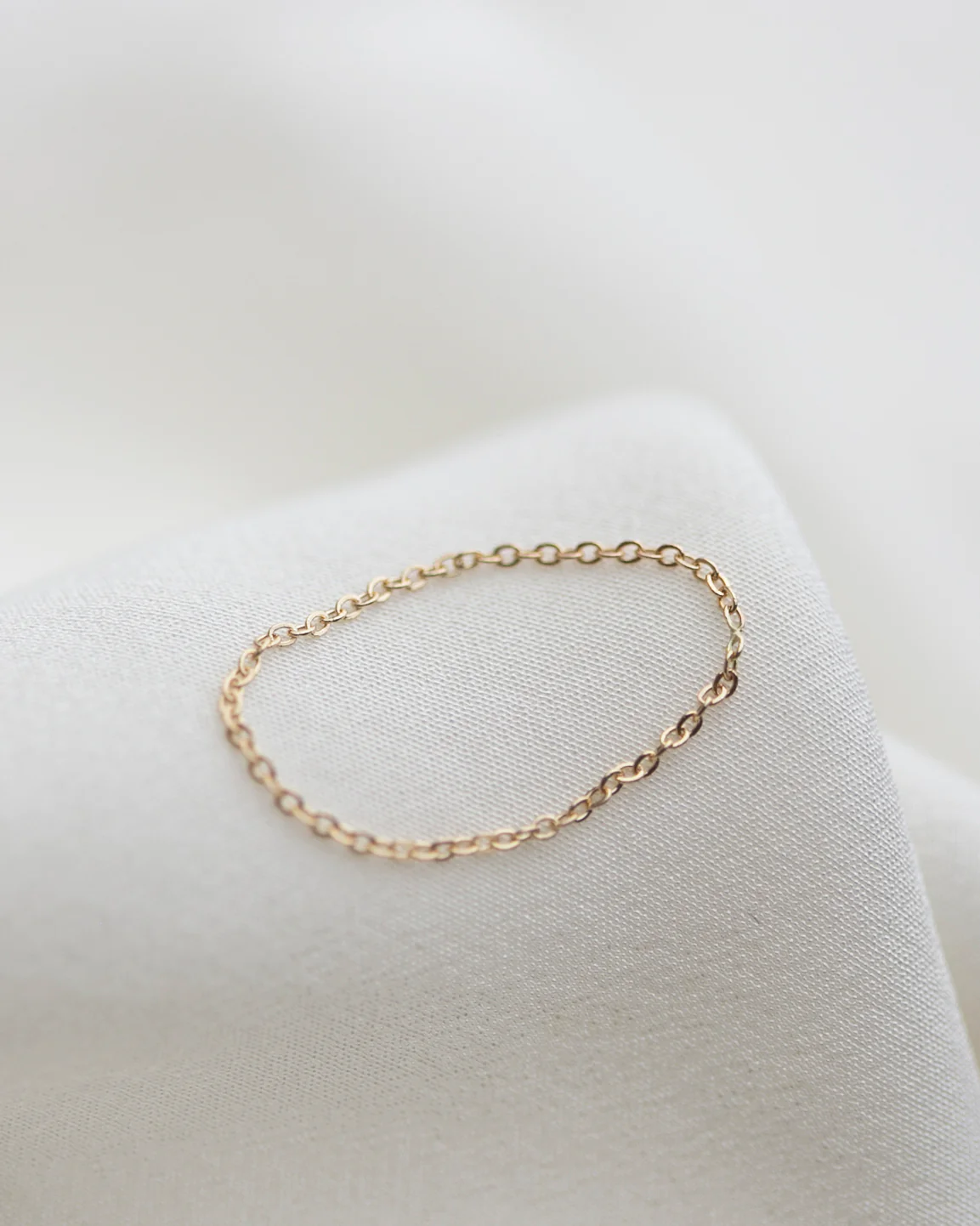 14k Super Dainty Chain Ring - Image 3