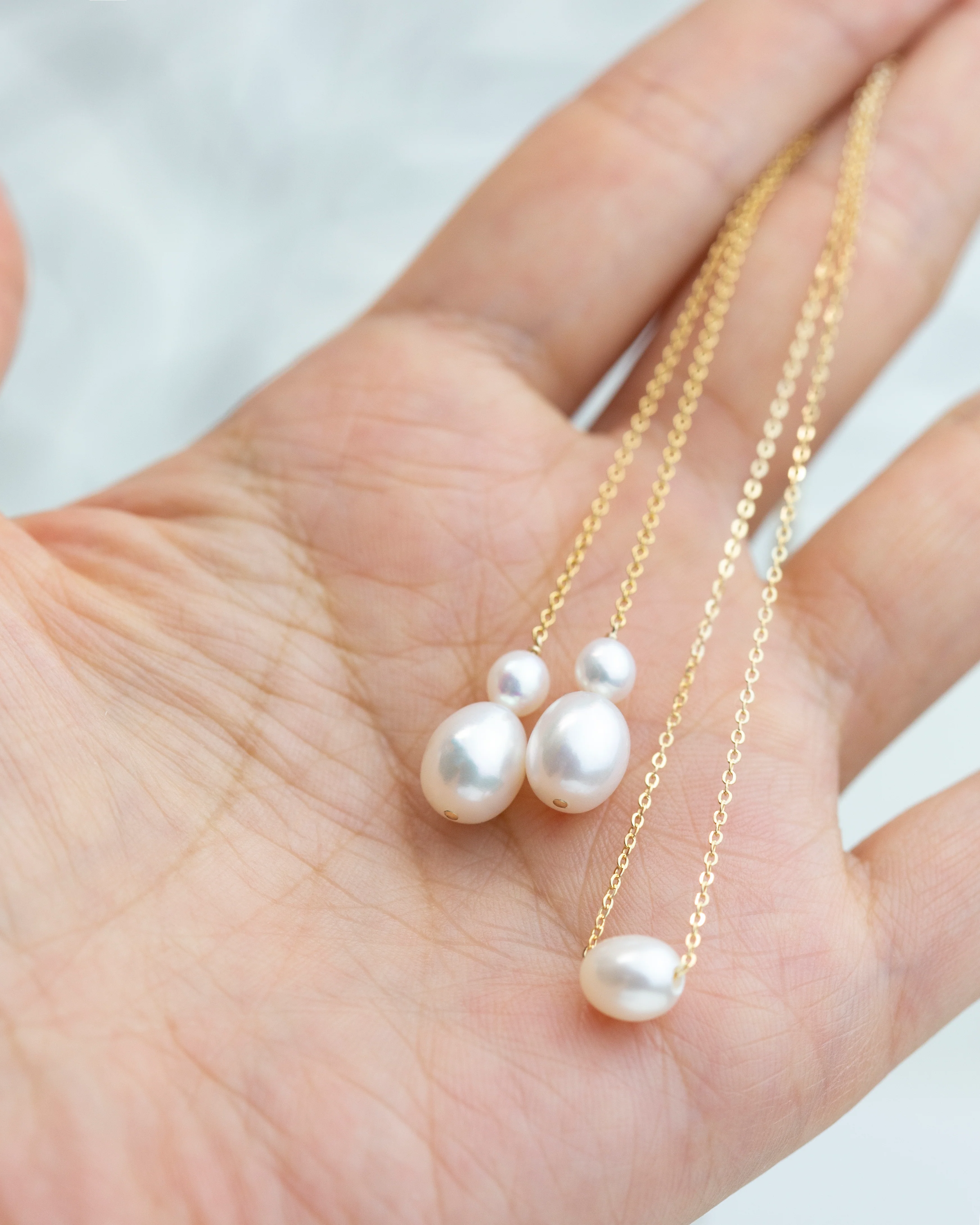 Threaded Pearl Earrings - Image 4