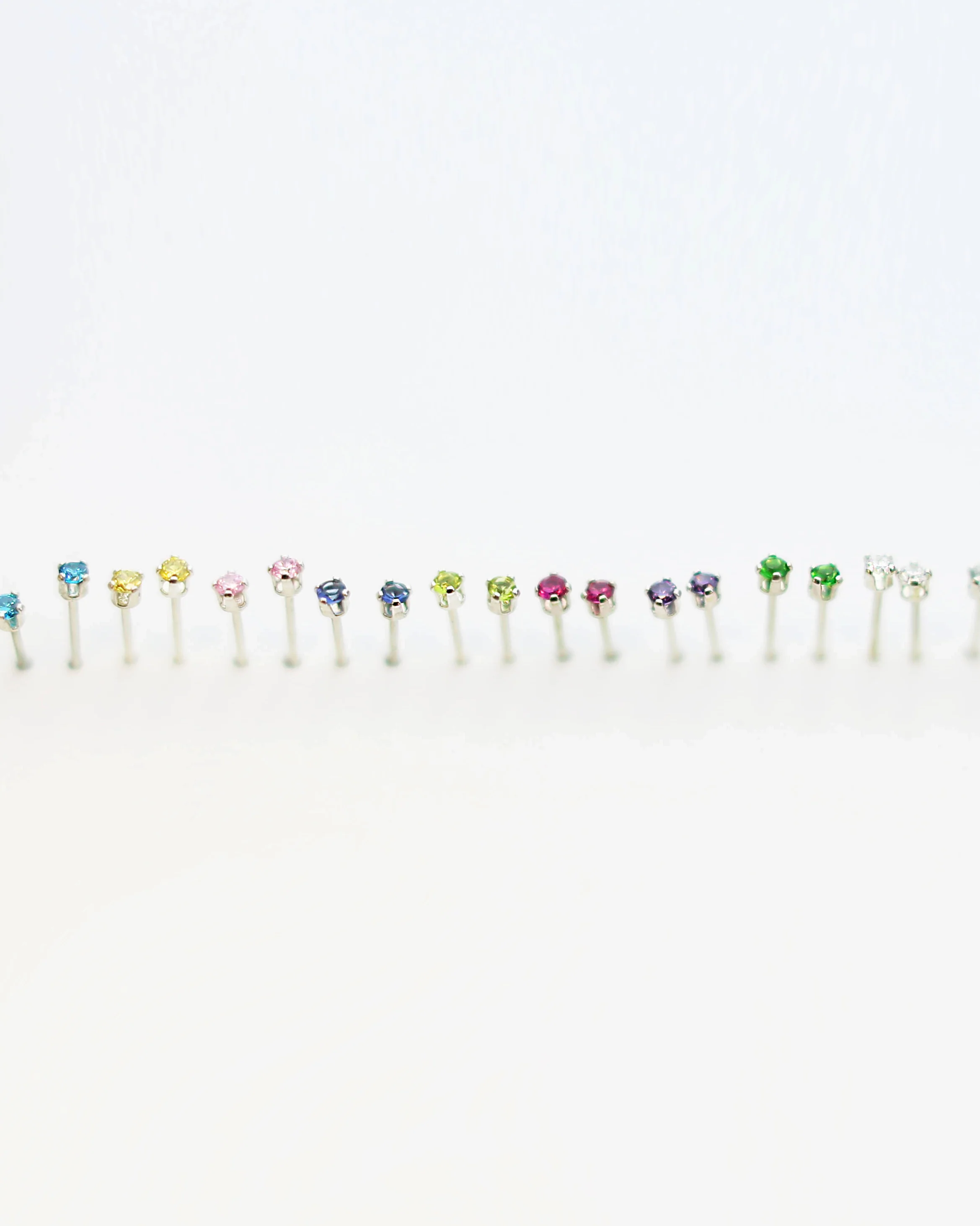 Tiny CZ Birthstone Earrings - Image 6