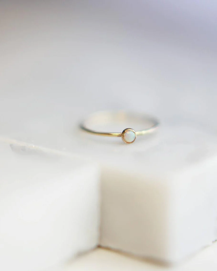 Tiny Opal Ring - Image 4