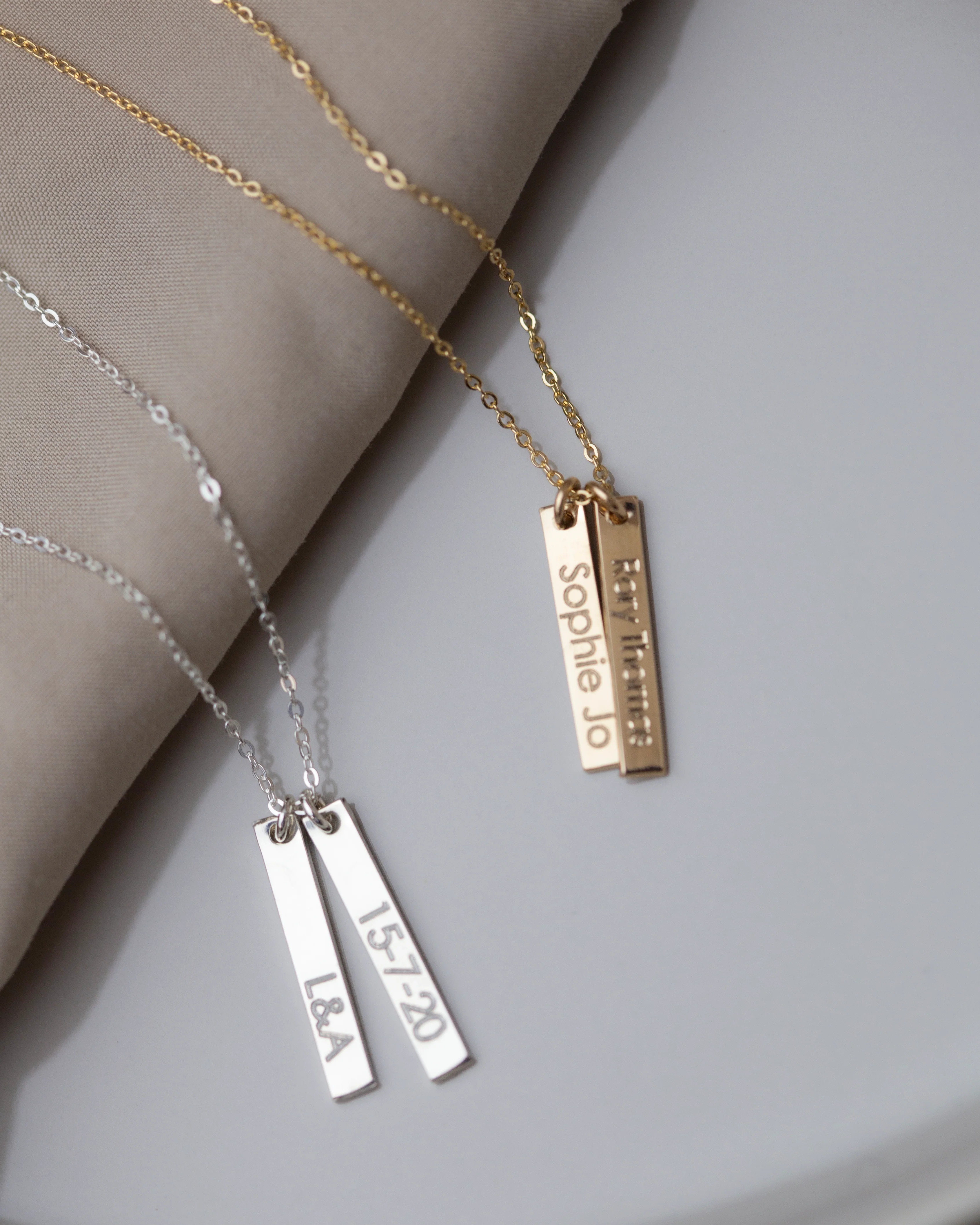 Vertical Mini Tag Necklace - Image 2